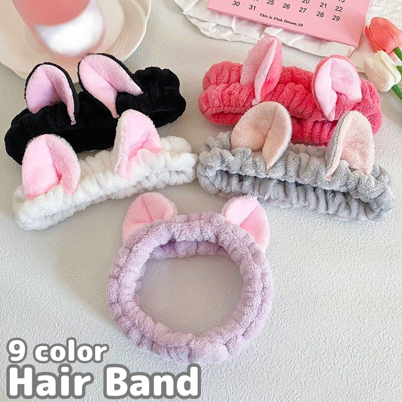 ヘアバンド ヘッドバンド バス用品 洗顔用品 ネコ耳 猫耳 幅広 ふわふわ もこもこ 可愛い おしゃれ