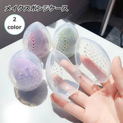 メイクスポンジケース パフケース スポンジホルダー メイク用品 化粧品 化粧道具 メッシュ 卵型 しずく型 かわいい 旅行 携帯