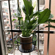 プラントホルダー 植木鉢 鉢植え 吊り下げ フック付き フラワースタンド ベランダー バルコニー 園芸 ガーデニング 観葉植物 家庭菜園 園芸ラック 置き台 ラック 手すり 屋外 室内 シンプル お洒落