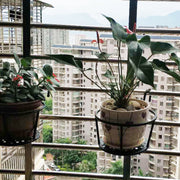 プラントホルダー 植木鉢 鉢植え 吊り下げ フック付き フラワースタンド ベランダー バルコニー 園芸 ガーデニング 観葉植物 家庭菜園 園芸ラック 置き台 ラック 手すり 屋外 室内 シンプル お洒落