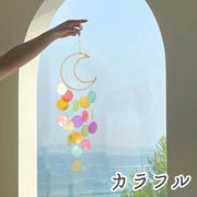ウインドチャイム インテリア雑貨 吊り下げ 壁飾り 風鈴 ウィンドウチャイム 民族風 玄関 窓際 透け感 おしゃれ かわいい