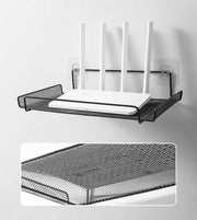 ウォールシェルフ ウォールラック 壁掛け 壁面収納 粘着フック式 メッシュ 飾り棚 小物置き WiFiルーター シンプル おしゃれ インテリア 収納用品