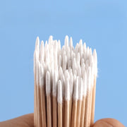 コットンウッドスティック ネイルケアスティック 1000本入り 10袋セット 大容量 使い捨て ネイル用 メイク 化粧 美容 ジェルネイル マニキュア まつ毛エクステ まつ毛パーマ まつげ 細い スティック クリーニング タッチアップ 木目 ナチュラル シンプル 使いやすい