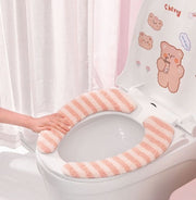 便座シート 便座カバー トイレ用品 トイレグッズ 便座クッション ボーダー 貼る 水洗い シンプル 衛生的
