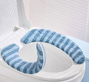 便座シート 便座カバー トイレ用品 トイレグッズ 便座クッション ボーダー 貼る 水洗い シンプル 衛生的