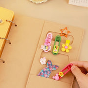 アクセサリーケース ヘアピン収納ケース ヘアクリップ 韓国風 カスタマイズ ブック型 ノート型 本型 ジュエリーボックス 小物入れ 持ち運び 大容量 ヘアピン 指輪 フェルト リング式 保管 コンパクト 旅行 お出かけ