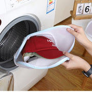 帽子用洗濯ネット キャップ用洗濯ネット 立体 洗濯用品 洗濯グッズ ランドリー用品 ランドリーグッズ 野球帽用 ジッパー チャック シンプル