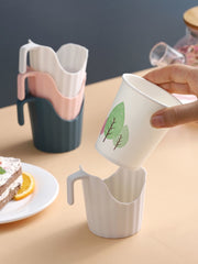 紙コップホルダー 同色6個セット 持ち手付き 使い捨て紙コップホルダー 卓上 容器 シンプル ピクニック キャンプ バーベキュー お花見 イベント スポーツ アウトドア用品