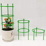 園芸用支柱 リング支柱 組み立て式 2段 植木鉢用 花 観葉植物 ガーデニング 円柱型 フラワー 支柱 花支え サポート フレーム 簡単取付 再利用 つる 野菜 植物 栽培 家庭菜園 植物サポート 高さ調節可能