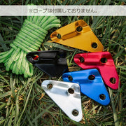 自在金具 単品 三角形 3つ穴 3穴 3サイズ ロープ固定 ロープストッパー テント タープ 設営 アルミニウム テントグッズ ロープテンショナー ストッパー キャンプ 固定用 バックル ロープフック アウトドア アルミ自在金具 トライアングル ロープ長さ調整