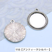 アクセサリーパーツ 10個セット 16mm ペンダントトップ カボション台座 合金 ハンドメイド DIY ブレスレット ネックレス 手芸 チャーム制作 レトロ調 円形