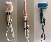 ドライヤーホルダー ヘアアイロンホルダー 壁掛け 取り付け 貼り付け コード収納 簡単取付 コンセント置き 脱衣所 洗面所
