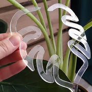 園芸支柱 フラワースタンド 透明 クリア 植木鉢 観葉植物 花 フラワー 誘引 サポート 支え 固定 転倒 予防 防止 簡単 設置 金属製 ガーデニング用品 園芸用品
