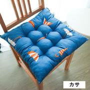 チェアクッション 40×40cm 椅子用 イス用 座布団 四角形 スクエア型 チェアパッド フロアクッション 星柄 アニマル柄 無地 インテリア おしゃれ