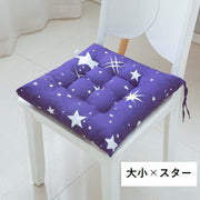 チェアクッション 40×40cm 椅子用 イス用 座布団 四角形 スクエア型 チェアパッド フロアクッション 星柄 アニマル柄 無地 インテリア おしゃれ