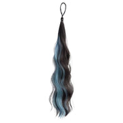 ポイントウィッグ 単品 1本 部分ウィッグ エクステ ヘアゴム レディース 女性用 ロング 付け毛 ウェーブ メッシュ ポニーテール ヘアアレンジ エクステンション つけ毛 髪飾り コスプレ イメチェン ダンス