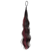 ポイントウィッグ 単品 1本 部分ウィッグ エクステ ヘアゴム レディース 女性用 ロング 付け毛 ウェーブ メッシュ ポニーテール ヘアアレンジ エクステンション つけ毛 髪飾り コスプレ イメチェン ダンス