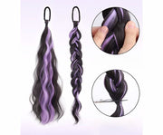 ポイントウィッグ 単品 1本 部分ウィッグ エクステ ヘアゴム レディース 女性用 ロング 付け毛 ウェーブ メッシュ ポニーテール ヘアアレンジ エクステンション つけ毛 髪飾り コスプレ イメチェン ダンス
