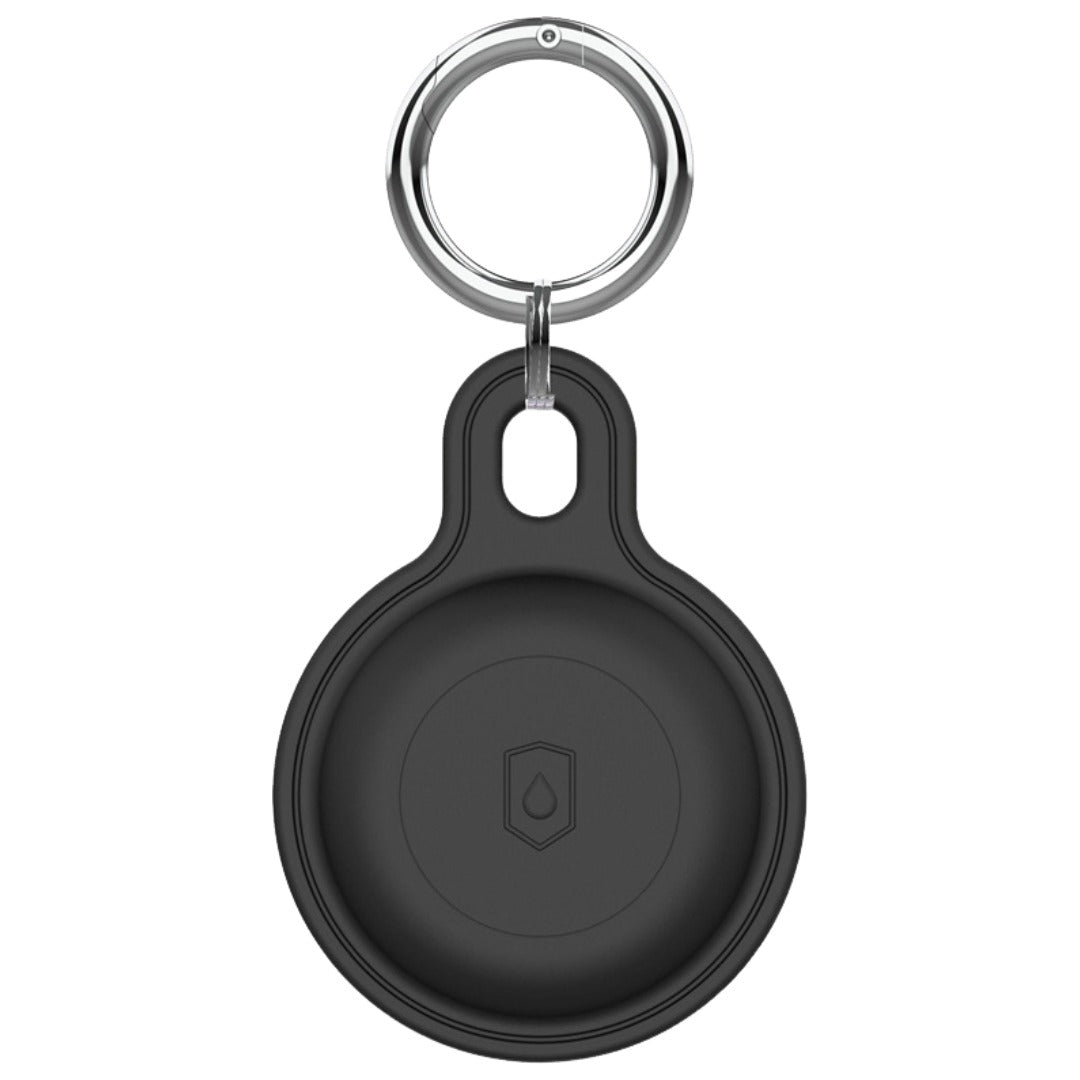 AirTag用保護ケース 単品 カバー AirTag用 エアタグ用 ロケーショントラッカー 防水 シリコン 耐衝撃 ソフト 小型 カラビナ付き キーリング