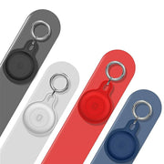 AirTag用保護ケース 単品 カバー AirTag用 エアタグ用 ロケーショントラッカー 防水 シリコン 耐衝撃 ソフト 小型 カラビナ付き キーリング