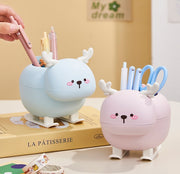 ペンスタンド ペン立て ペンホルダー 文具入れ 文房具 トナカイ 小物入れ かわいい 収納 整理整頓 机上 卓上 鉛筆立て 小物収納 省スペース