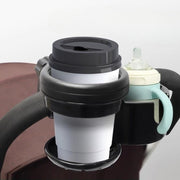 ドリンクホルダー ベビーカー用 2本 回転式 哺乳瓶ホルダー ボトルホルダー カップホルダー ペットボトル クランプ 哺乳瓶入れ 水筒