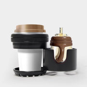 ドリンクホルダー ベビーカー用 2本 回転式 哺乳瓶ホルダー ボトルホルダー カップホルダー ペットボトル クランプ 哺乳瓶入れ 水筒