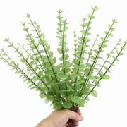 フェイクグリーン 人工観葉植物 24本組 造花 ユーカリ 緑 枯れない インテリア 飾り ホームガーデン ベランダ トイレ 窓際