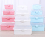 収納ケース 収納ボックス 3段 小物入れ 卓上 フタ付き 持ち手付き 文房具 文具 メイク用品 化粧品 取っ手 持ち運び 半透明蓋 おしゃれ かわいい ふた 蓋 収納 整理 簡単 便利