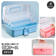 収納ケース 収納ボックス 3段 小物入れ 卓上 フタ付き 持ち手付き 文房具 文具 メイク用品 化粧品 取っ手 持ち運び 半透明蓋 おしゃれ かわいい ふた 蓋 収納 整理 簡単 便利