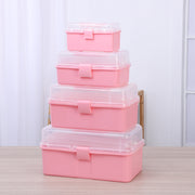 収納ケース 収納ボックス 3段 小物入れ 卓上 フタ付き 持ち手付き 文房具 文具 メイク用品 化粧品 取っ手 持ち運び 半透明蓋 おしゃれ かわいい ふた 蓋 収納 整理 簡単 便利