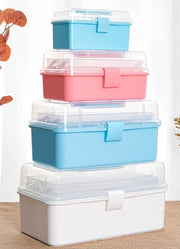 収納ケース 収納ボックス 3段 小物入れ 卓上 フタ付き 持ち手付き 文房具 文具 メイク用品 化粧品 取っ手 持ち運び 半透明蓋 おしゃれ かわいい ふた 蓋 収納 整理 簡単 便利