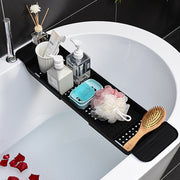 バスタブトレー バスタブラック お風呂テーブル 伸縮式 水切り トレイ 浴室用ラック スマホ置き タブレット置き 物置 取り付け簡単 バステーブル バスルーム お風呂場 半身浴