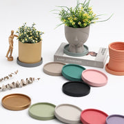 鉢皿 陶器 セラミック製 円形 受け皿 植木鉢台 鉢受 4号鉢 5号鉢 内寸9cm 9.5cm 11cm 11.5cm 小型 小さめ プレート フラワースタンド 花台 鉢置台 トレイ 観葉植物 ガーデニング 屋外 屋内