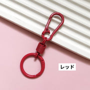 キーホルダーパーツ 5個セット カラビナ キーリング 金属パーツ クラフト材料 ハンドメイド DIY バッグチャーム 手芸 手作り シンプル 可愛い