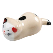 箸置き はしおき 単品 1個 カトラリーレスト 箸休め 箸枕 食器 卓上小物 陶器 猫 ネコ ねこ キャット 三毛猫 キュート かわいい 和風 ほっこり おしゃれ インテリア小物 テーブル小物 プレゼント 贈り物