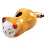 箸置き はしおき 単品 1個 カトラリーレスト 箸休め 箸枕 食器 卓上小物 陶器 猫 ネコ ねこ キャット 三毛猫 キュート かわいい 和風 ほっこり おしゃれ インテリア小物 テーブル小物 プレゼント 贈り物