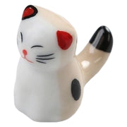 箸置き はしおき 単品 1個 カトラリーレスト 箸休め 箸枕 食器 卓上小物 陶器 猫 ネコ ねこ キャット 三毛猫 キュート かわいい 和風 ほっこり おしゃれ インテリア小物 テーブル小物 プレゼント 贈り物