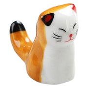 箸置き はしおき 単品 1個 カトラリーレスト 箸休め 箸枕 食器 卓上小物 陶器 猫 ネコ ねこ キャット 三毛猫 キュート かわいい 和風 ほっこり おしゃれ インテリア小物 テーブル小物 プレゼント 贈り物