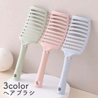 ヘアブラシ ヘッドブラシ スケルトンブラシ 無地 コーム スタイリング 商品画像