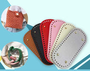 バッグ用底板 バッグ底 レザー調 底鋲 リベット付き 楕円形 DIY ハンドメイド 手作り 手芸用品 バッグ制作 鞄制作 編み付け 無地 単色 シンプル