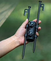テントポール固定ホルダー タープポール固定ホルダー ロッドホルダー シンプル テント タープ ポール ペグ 固定 キャンプ アウトドア 持ち運び 持ち歩き 黒 赤 カーキ色 オレンジ