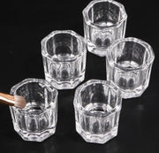 ダッペンディッシュ 4個セット ガラス製 ネイルカップ ジェルネイル ネイルアート 水入れ アクリル リキッド容器 筆置き 洗浄 筆洗い 高級感 上品 お洒落 シンプル