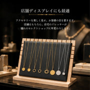 ネックレススタンド アクセサリースタンド ディスプレイ 飾る 立てる 掛ける 展示 店舗 フェイクレザー スタイリッシュ シンプル ナチュラル 木目 おしゃれ