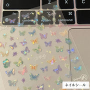 ネイルシール ネイルステッカー ネイルアートステッカー シート ネイルパーツ ファッション雑貨 ネイル用品 爪 女性 蝶 バタフライ キラキラ かわいい おしゃれ