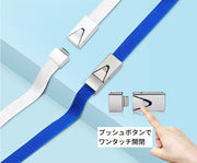 結ばない靴紐 1足用 シューレース スニーカー用 ユニセックス 男女兼用 レディース メンズ 靴用アクセサリー シューアクセサリー 平型 ゴム入り バックル付き 無地 カジュアル シンプル ポップ 可愛い キュート おしゃれ