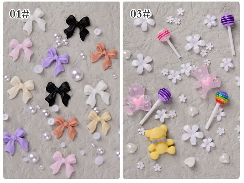 ネイルパーツ 3Dパーツ 立体 ラインストーン リボン 花 商品画像4