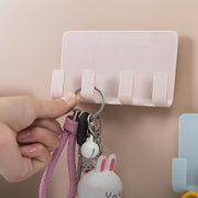 スマホホルダー ウォールラック キーフック 壁掛け 粘着式 鍵かけ 小物収納 防水 軽量 省スペース 吊り下げ 玄関 穴あけ不要