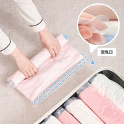 衣類圧縮袋 単品 1枚 衣類収納 トラベル用品 ジッパー袋 圧縮バッグ 旅行 出張 巻くだけ 整理整頓 スーツケース 省スペース