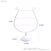 アクセサリースタンド アクセサリーホルダー ピアススタンド ピアスホルダー インテリア小物 卓上収納 整理用品 収納グッズ ハープ型 竪琴型 47ホール 47孔 フェミニン ガーリー エレガント 可愛い かわいい キュート シック おしゃれ
